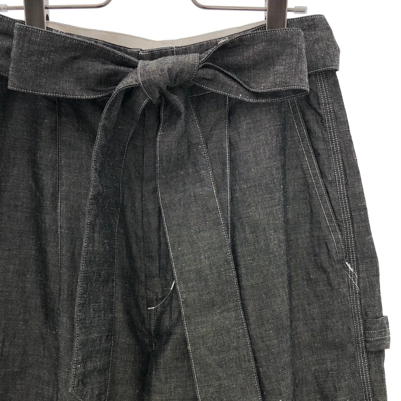 HYKE / ハイク | 2024SS | シャンブレー ベルテッド ワイドパンツ | 2 | レディース