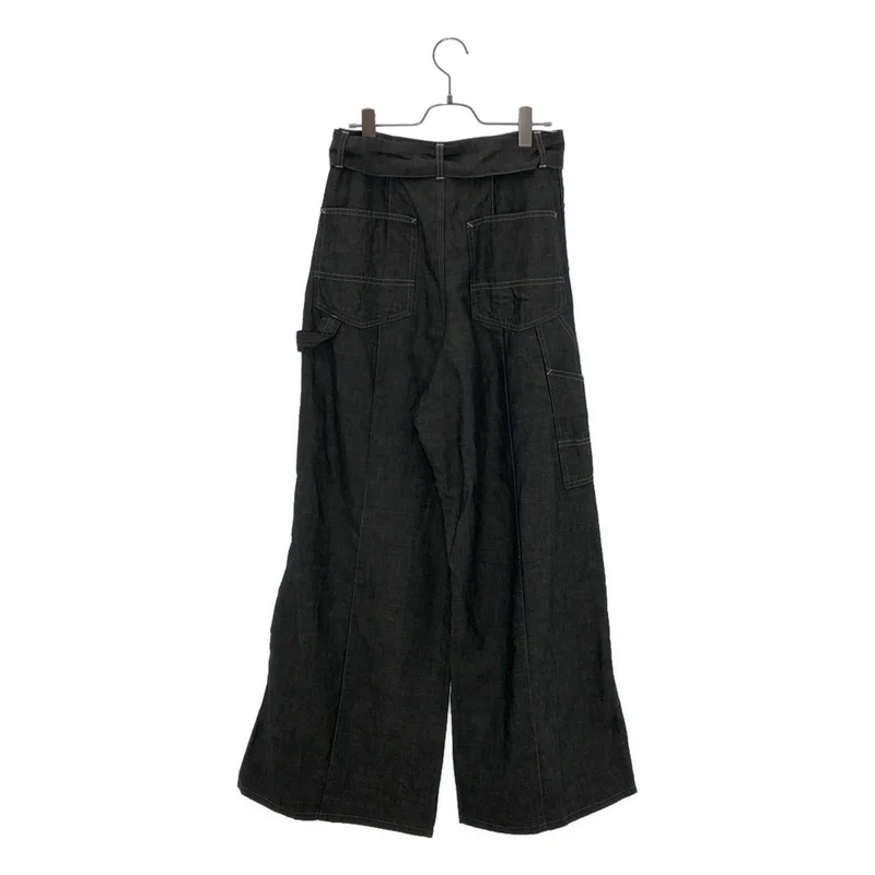 HYKE / ハイク | 2024SS | シャンブレー ベルテッド ワイドパンツ | 2 | レディース