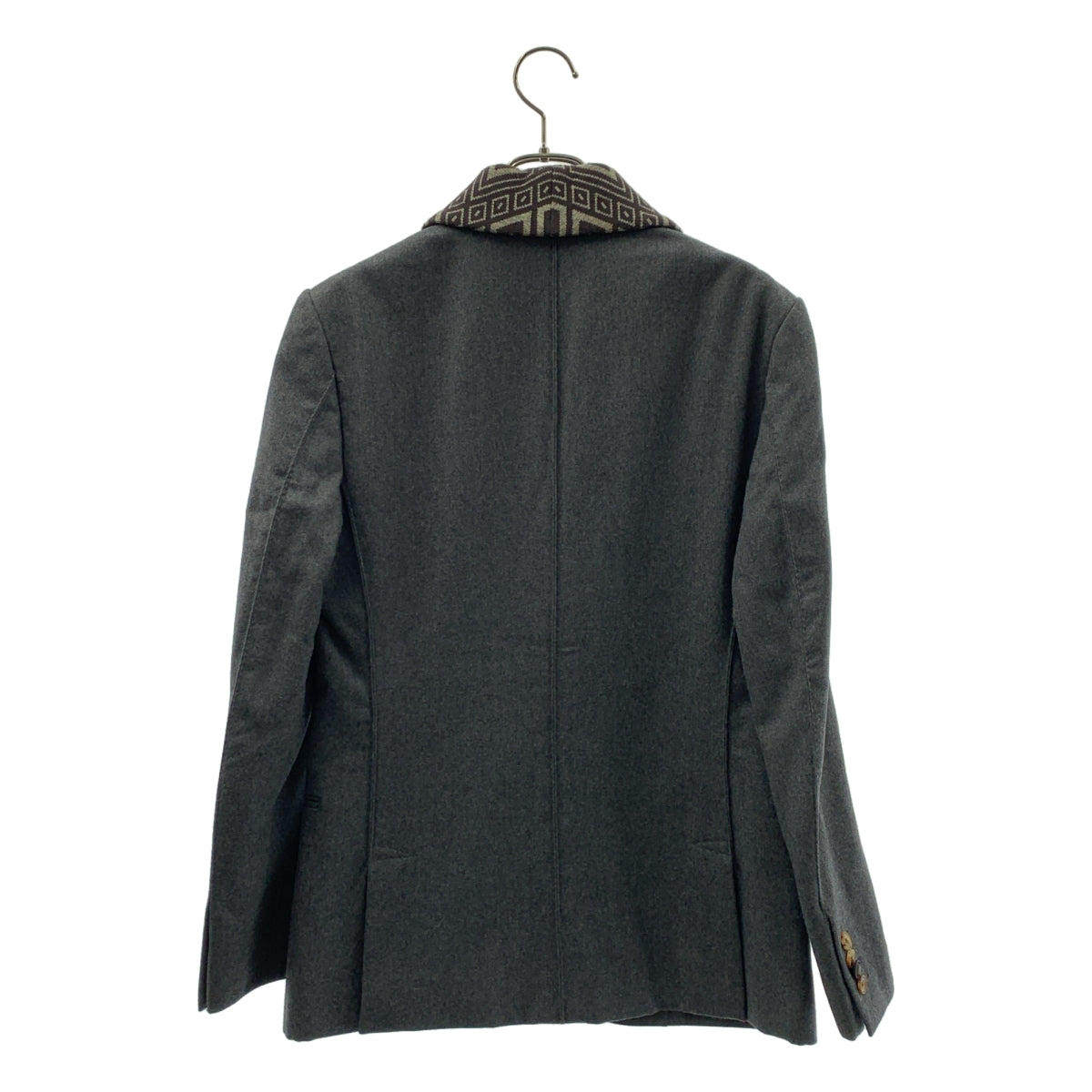 【美品】  Paul Smith / ポールスミス | ウール カシミヤ 入子菱ショールカラー 2B テーラードジャケット | M | グレー | メンズ original-hylmuct1rvte-2.jpg?w=