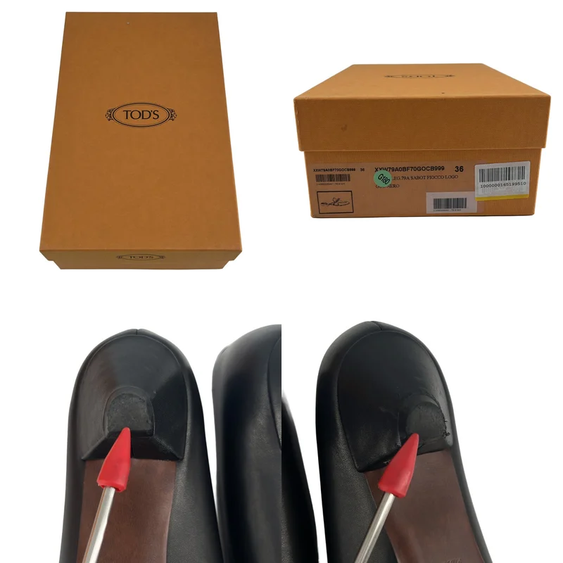 TOD'S / トッズ | レザー ポインテッドトゥ ヒールパンプス | 36.5 | レディース