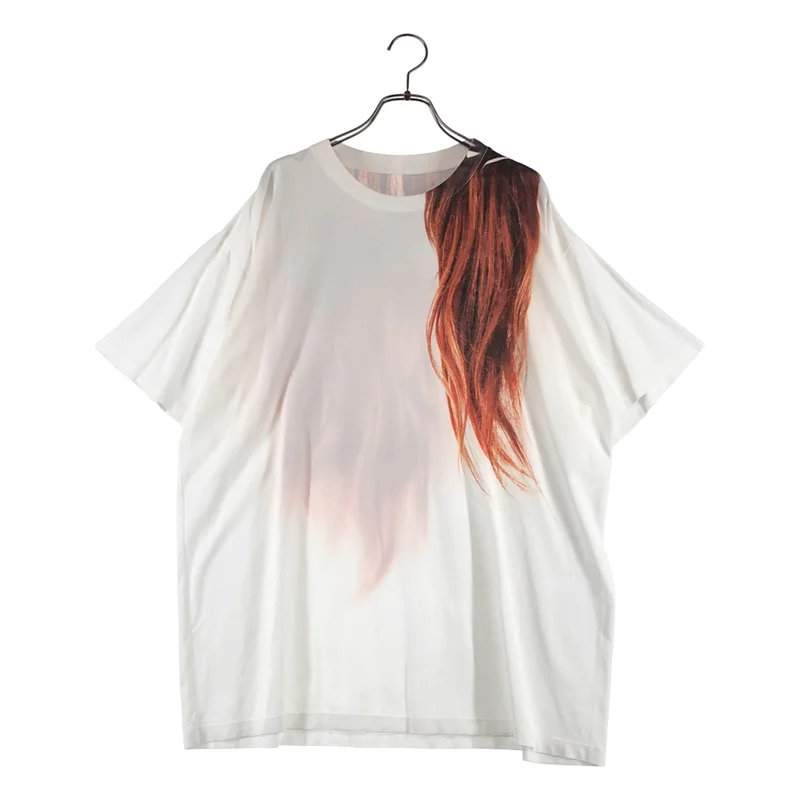 MM6 Maison Margiela / エムエムシックスメゾンマルジェラ | コットン ヘアプリント ハーフスリーブ Tシャツ | S | レディース