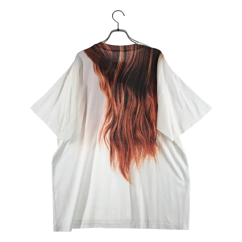 MM6 Maison Margiela / エムエムシックスメゾンマルジェラ | コットン ヘアプリント ハーフスリーブ Tシャツ | S | レディース