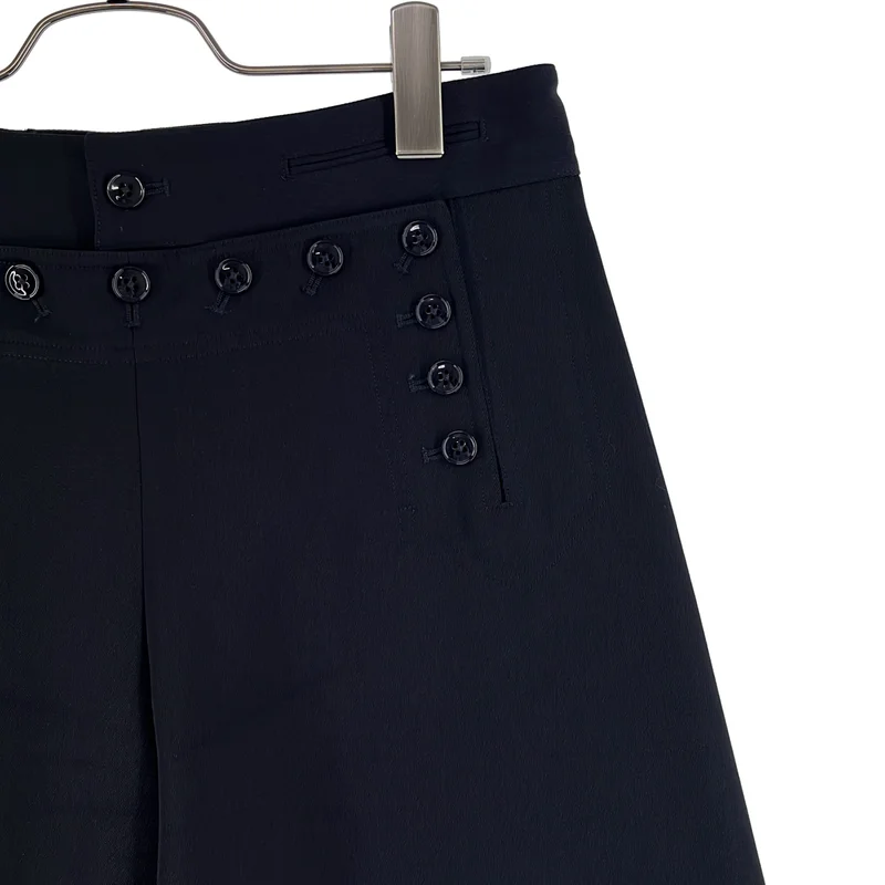 RALPH LAUREN PURPLE LABEL / ラルフローレンパープルレーベル | バックレースアップ ワイド セーラーパンツ | 2 | レディース