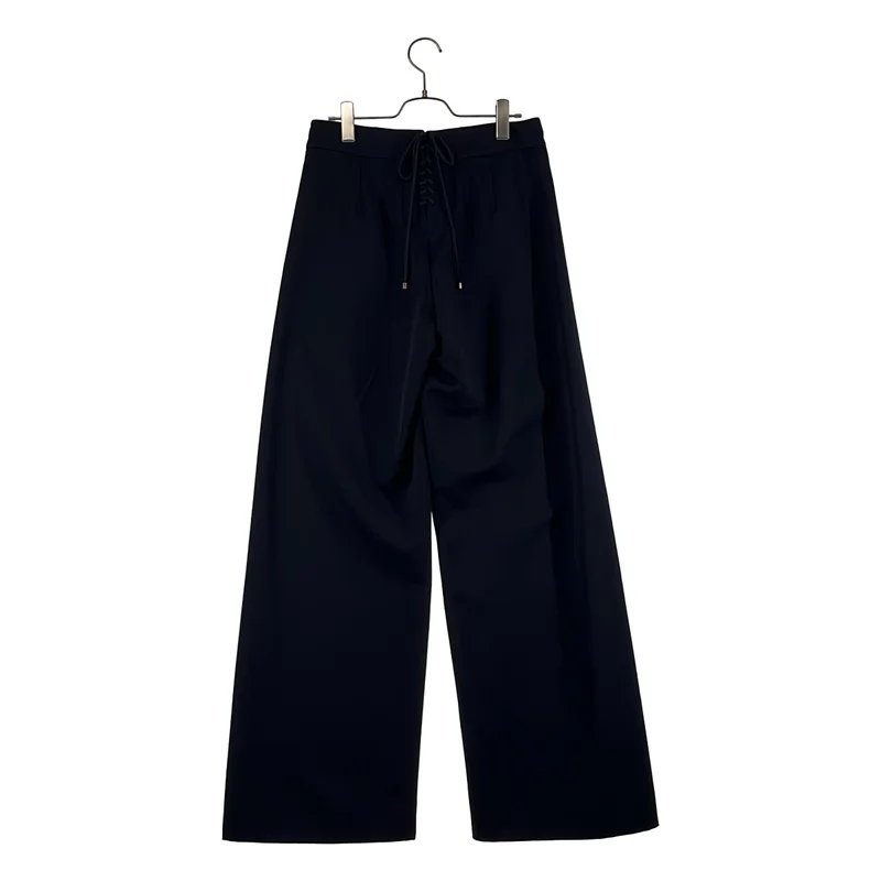 RALPH LAUREN PURPLE LABEL / ラルフローレンパープルレーベル | バックレースアップ ワイド セーラーパンツ | 2 | レディース