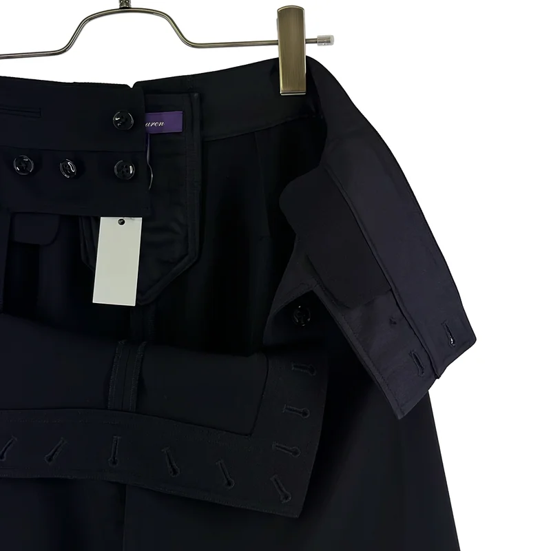RALPH LAUREN PURPLE LABEL / ラルフローレンパープルレーベル | バックレースアップ ワイド セーラーパンツ | 2 | レディース