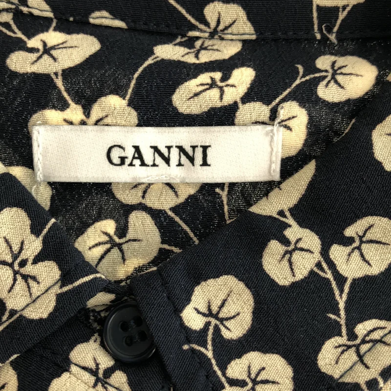 Ganni / ガニー | 小花柄 クレープ シャツ | 36 | レディース