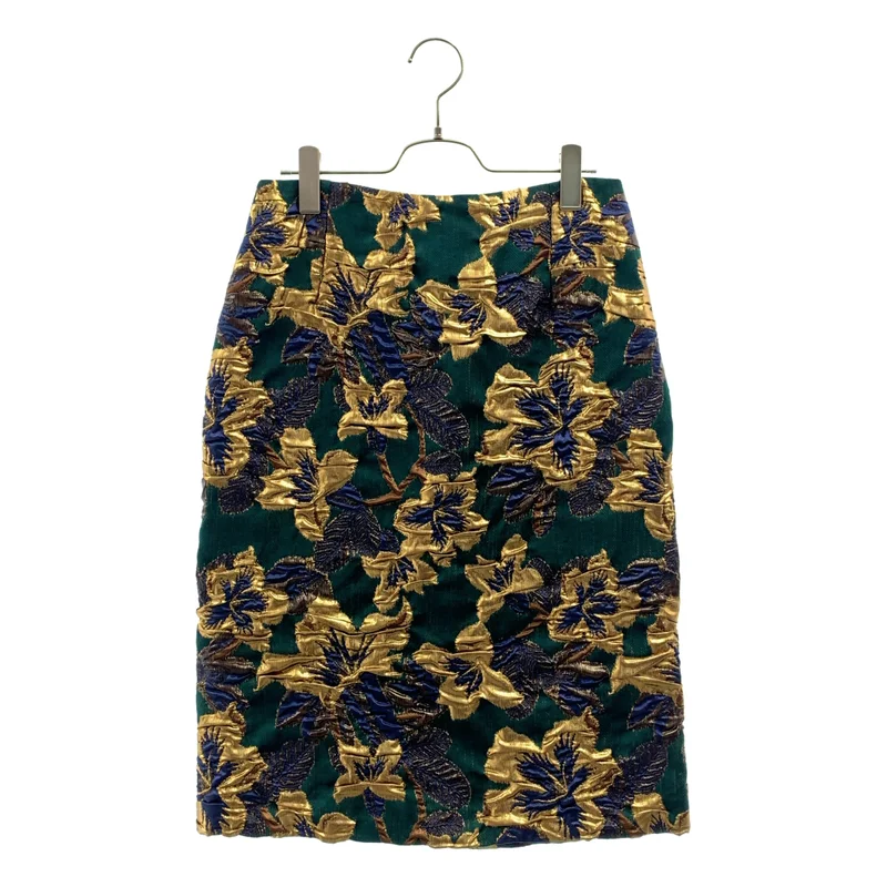 DRIES VAN NOTEN / ドリスヴァンノッテン | フラワー ジャガード スカート | 36 | レディース