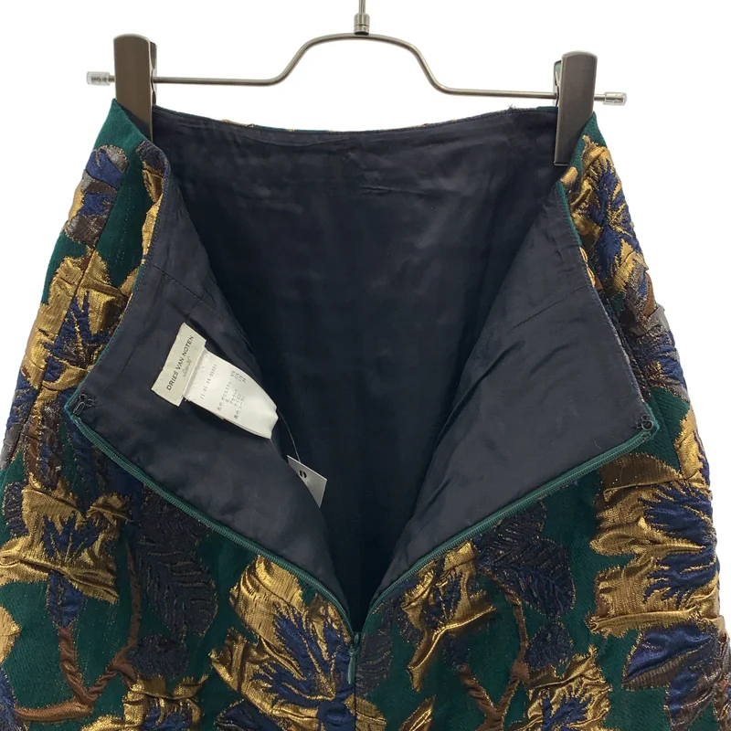 DRIES VAN NOTEN / ドリスヴァンノッテン | フラワー ジャガード スカート | 36 | レディース