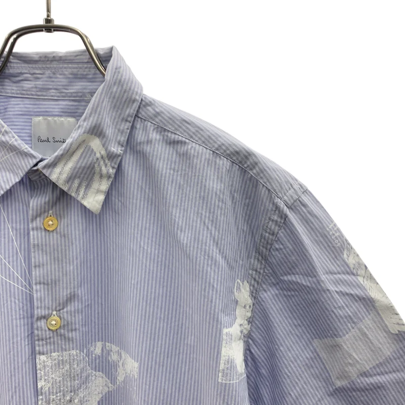 Paul Smith / ポールスミス | ストライプ プリント シャツ | MEDIUM | メンズ