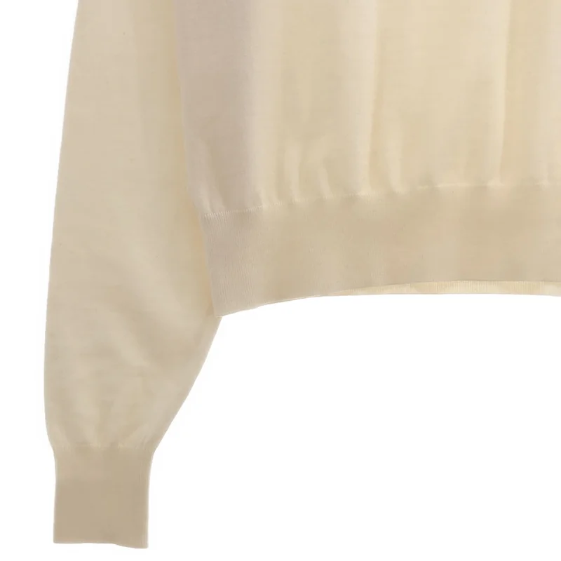 BORDERS at BALCONY / ボーダーズアットバルコニー | 2024SS | CREW NECK TOP / ウール シルク カシミヤ混 クルーネックトップ ニット | 36 | レディース