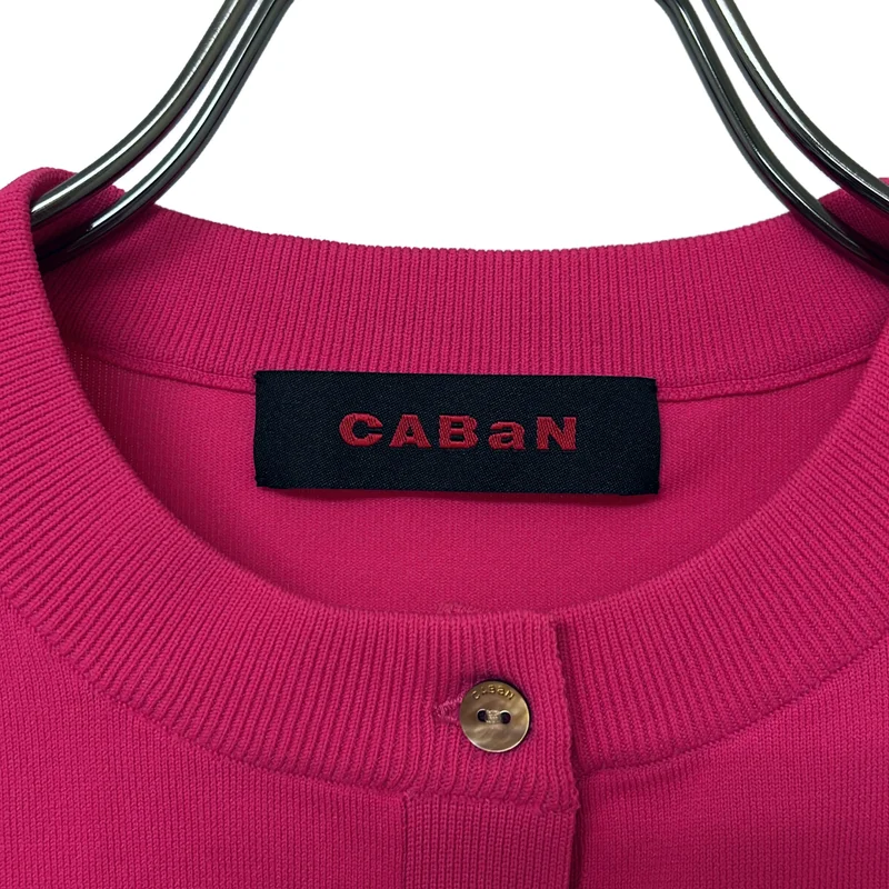 CABaN / キャバン | ファインポリエステル ハーフスリーブポケットカーディガン | S | レディース