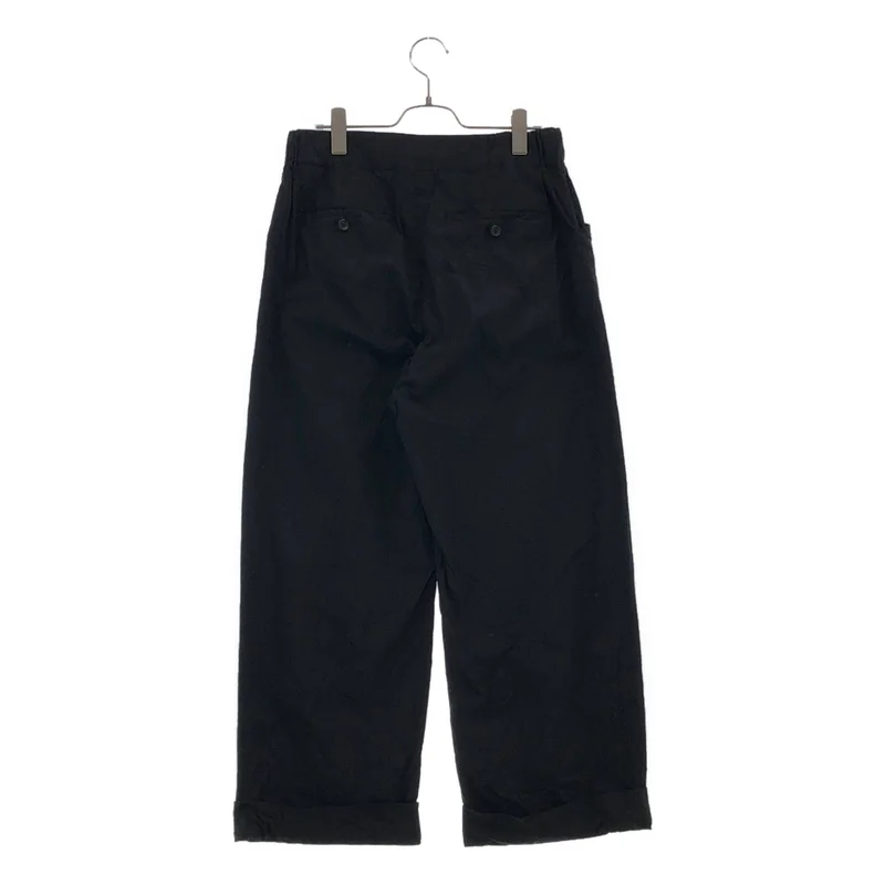 MARGARET HOWELL / マーガレットハウエル | COTTON SILK POPLIN ワイドパンツ | 2 | レディース