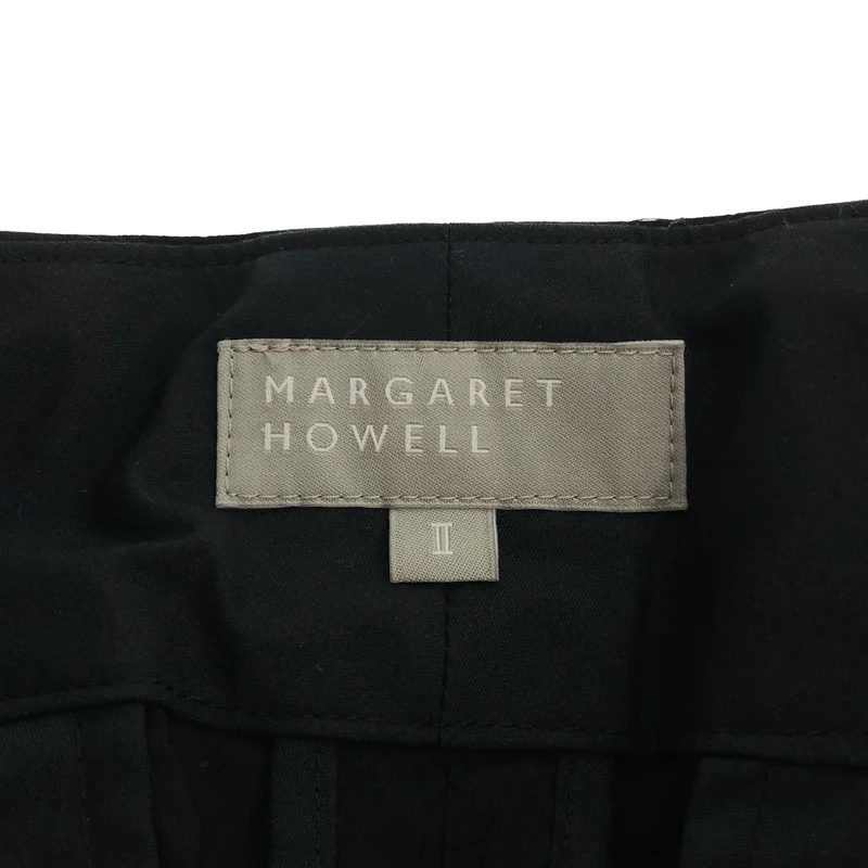 MARGARET HOWELL / マーガレットハウエル | COTTON SILK POPLIN ワイドパンツ | 2 | レディース