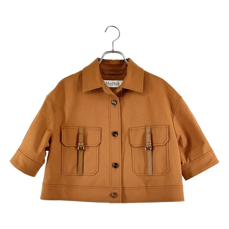 Max Mara / マックスマーラ | Agiate コットンストレッチ ショートジャケット | 40 | レディース