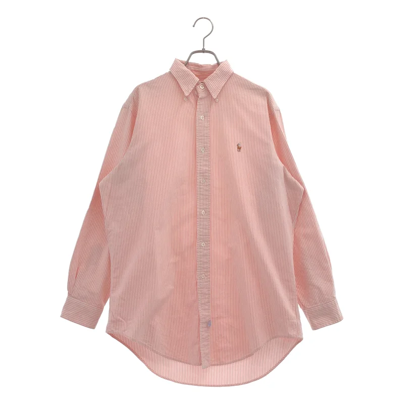 RALPH LAUREN / ラルフローレン | コットン ストライプ ボタンダウンシャツ | 15 1/2 | メンズ