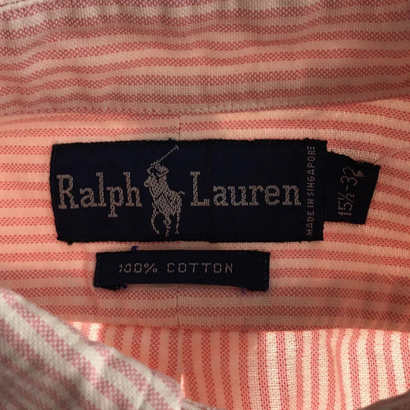 RALPH LAUREN / ラルフローレン | コットン ストライプ ボタンダウンシャツ | 15 1/2 | メンズ