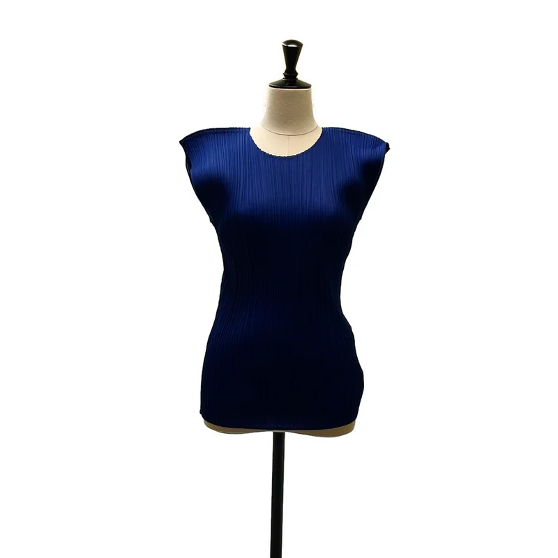 ISSEY MIYAKE / イッセイミヤケ | プリーツ ノースリーブ トップス | M | レディース