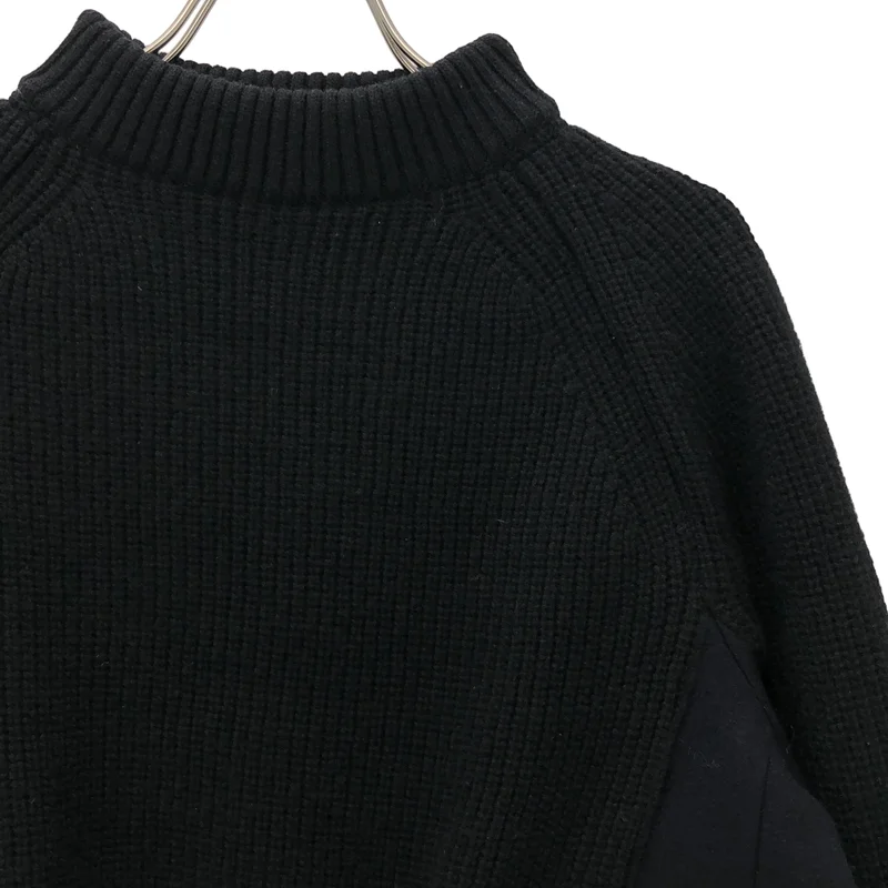 sacai / サカイ | メルトンドッキング フラップポケット プルオーバーニット | 1 | レディース