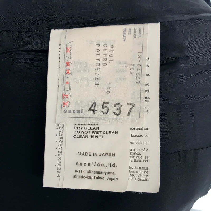 sacai / サカイ | メルトンドッキング フラップポケット プルオーバーニット | 1 | レディース