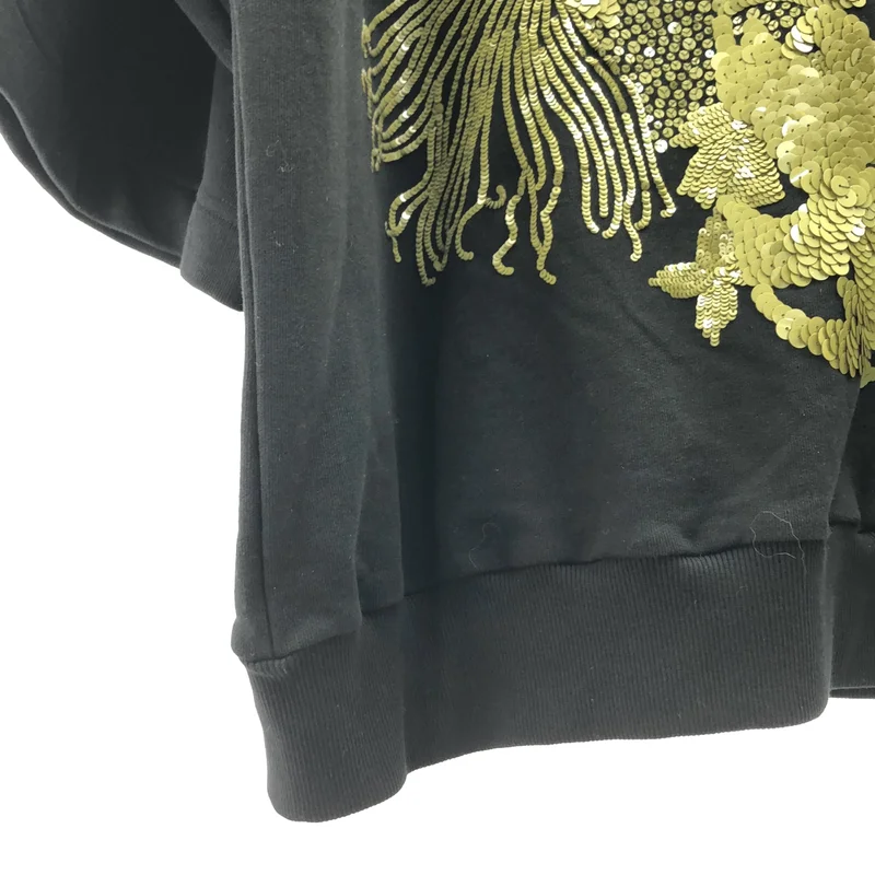 DRIES VAN NOTEN / ドリスヴァンノッテン | スパンコール オーバーサイズ ハーフスリーブ スウェット | S | レディース