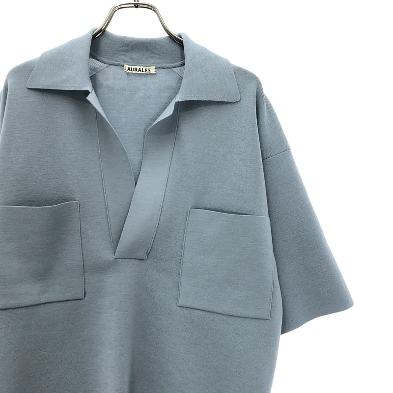 AURALEE / オーラリー | WOOL RECYCLE POLYESTER HIGH GAUGE RIB KNIT SKIPPER トップス | 1 | レディース