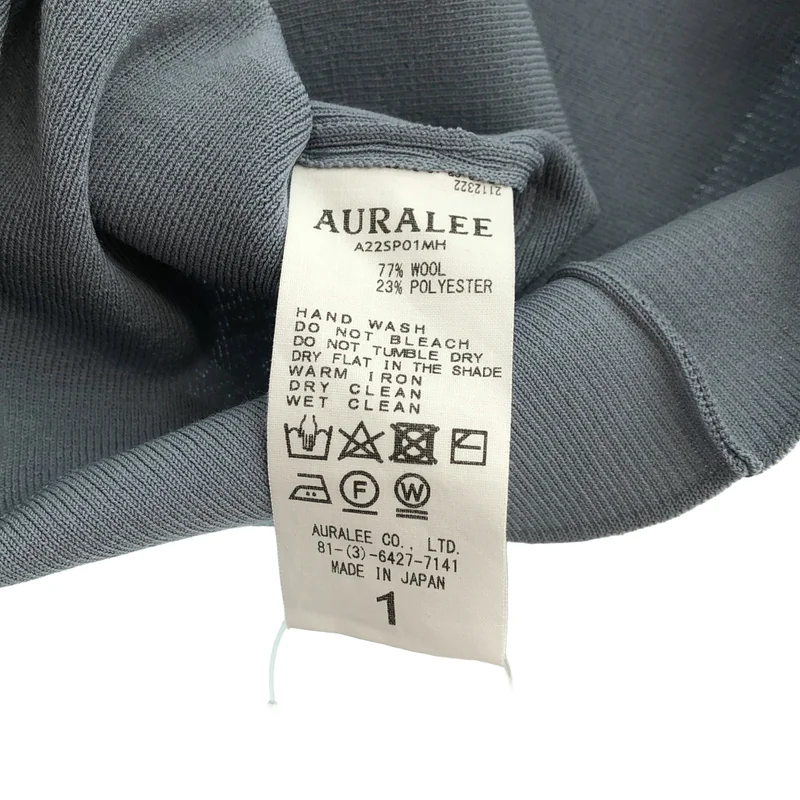 AURALEE / オーラリー | WOOL RECYCLE POLYESTER HIGH GAUGE RIB KNIT SKIPPER トップス | 1 | レディース
