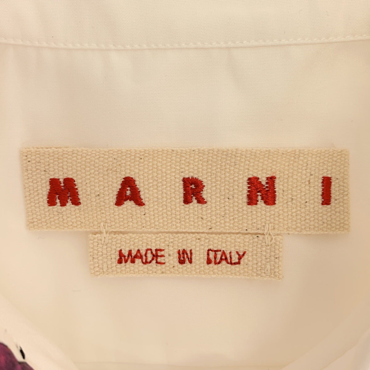 【新品】  MARNI / マルニ | 2024SS | フローラルパッチ 刺しゅう 半袖シャツ | 40 | ホワイト | レディース 新品】 MARNI / マルニ | 2024SS | フローラルパッチ 刺しゅう 半袖