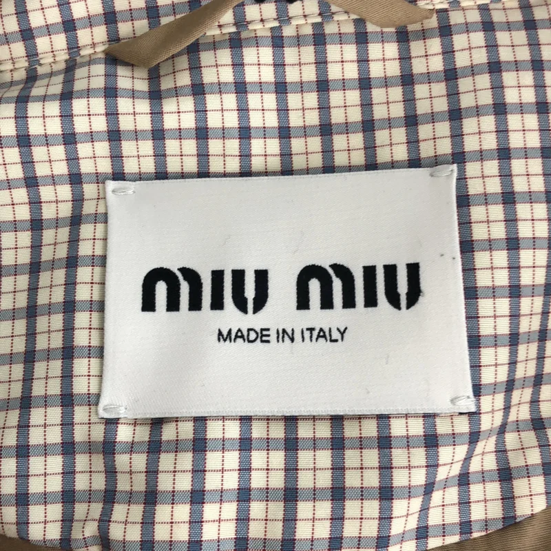 miu miu / ミュウミュウ | 2025 | チェック ポプリン ブルゾンジャケット | 36 | レディース