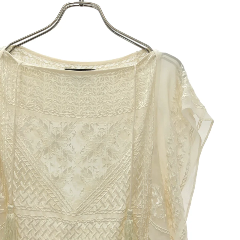 ISABEL MARANT / イザベルマラン | Allen シルク ジャガード タッセル 半袖ブラウス | 38 | レディース
