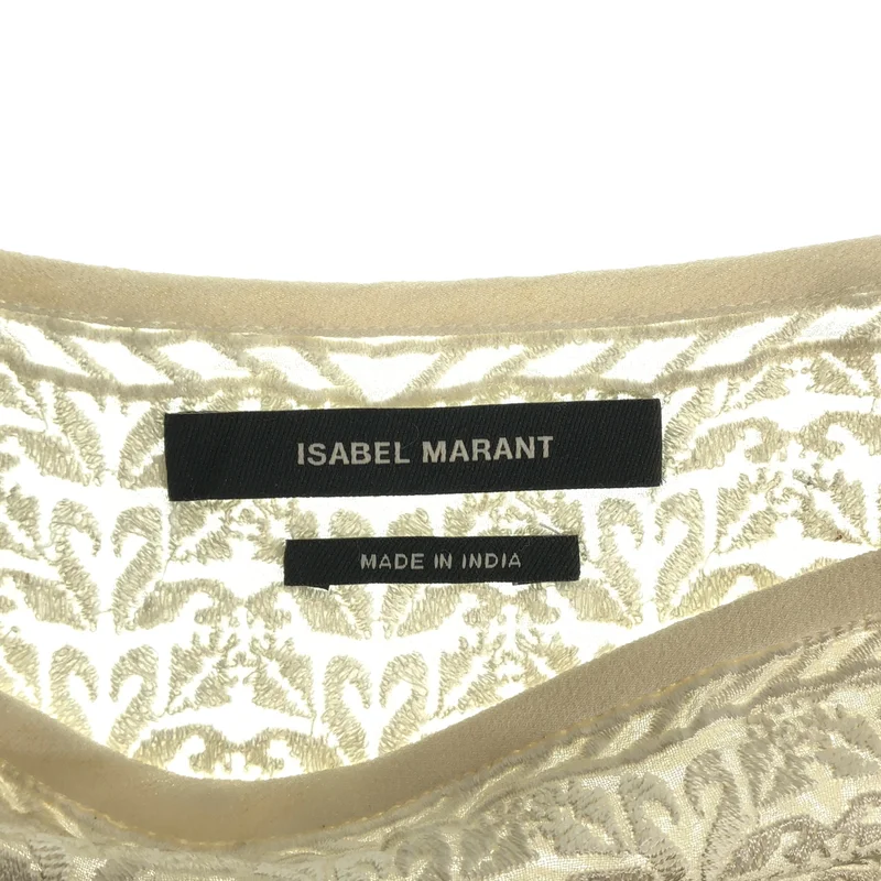 ISABEL MARANT / イザベルマラン | Allen シルク ジャガード タッセル 半袖ブラウス | 38 | レディース