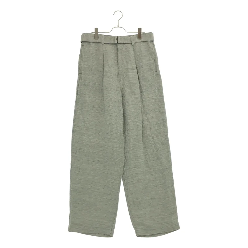 Graphpaper / グラフペーパー | 2026SS | Linen Cupro Back Satin Belted Pants リネン パンツ | 2 | メンズ