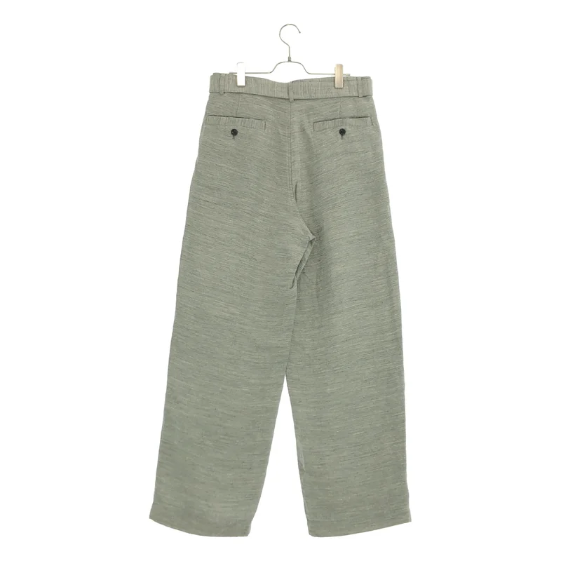 Graphpaper / グラフペーパー | 2026SS | Linen Cupro Back Satin Belted Pants リネン パンツ | 2 | メンズ