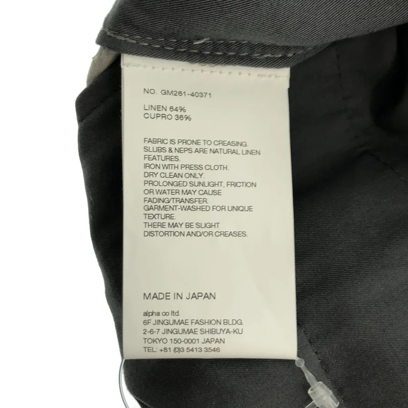 Graphpaper / グラフペーパー | 2026SS | Linen Cupro Back Satin Belted Pants リネン パンツ | 2 | メンズ