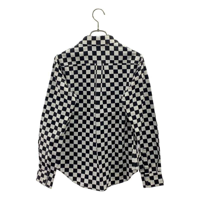 robe de chambre COMME des GARCONS / ローブドシャンブルコムデギャルソン | 2002AW | コットン ブロックチェック ラウンドカラーシャツ | S | レディース