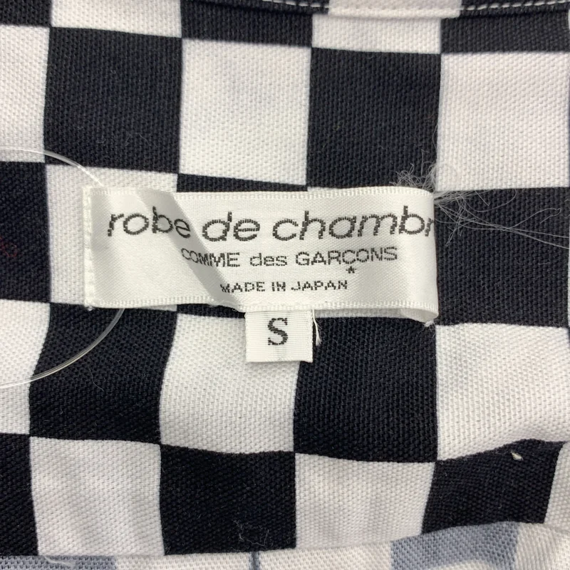 robe de chambre COMME des GARCONS / ローブドシャンブルコムデギャルソン | 2002AW | コットン ブロックチェック ラウンドカラーシャツ | S | レディース