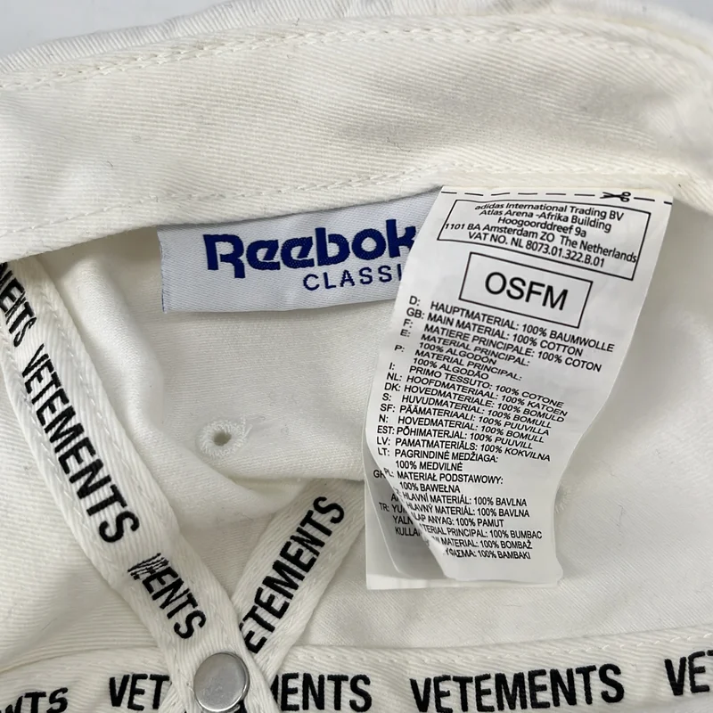 VETEMENTS / ヴェトモン | × Reebok ロゴ ベースボール キャップ |