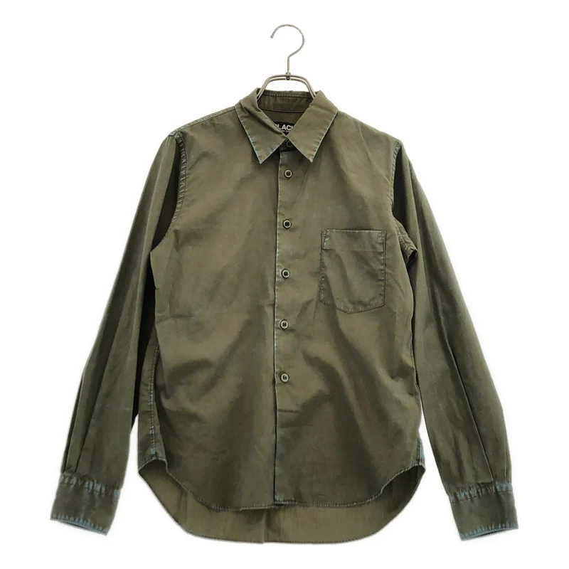 BLACK COMME des GARCONS / ブラックコムデギャルソン | 2020AW | 加工 コットン スタンダードシャツ | XS | メンズ