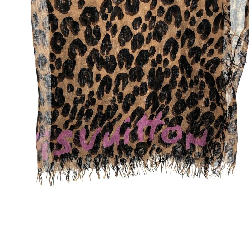 Louis Vuitton / ルイヴィトン | レオパード柄 シルク カシミヤ混 ストール |