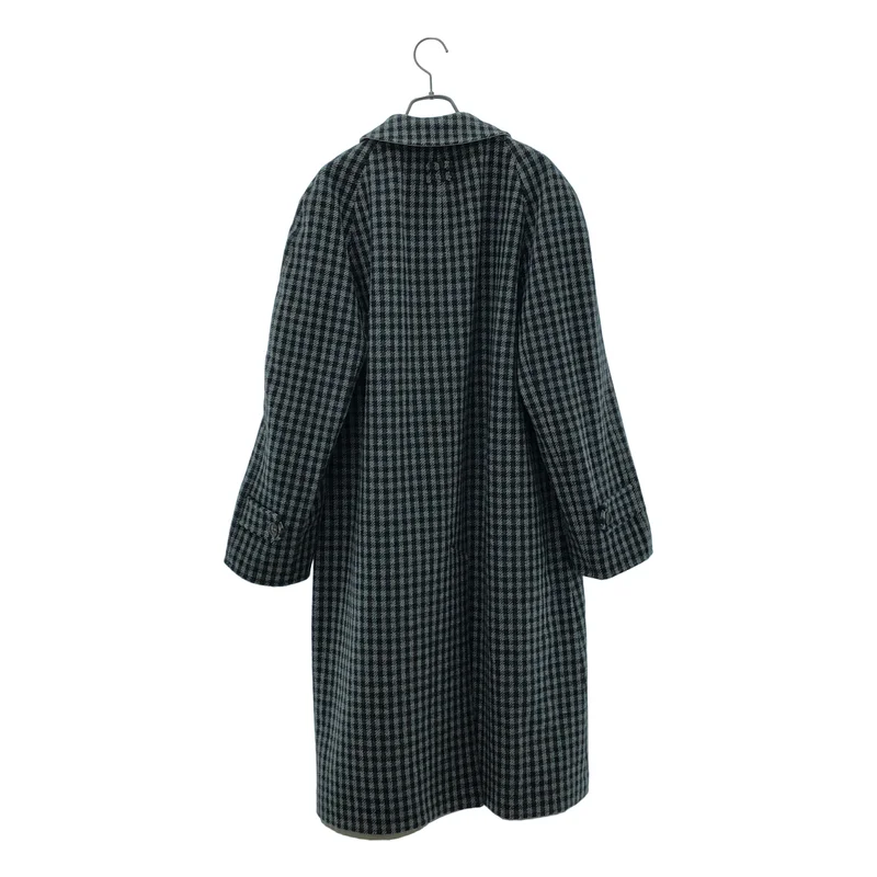 miu miu / ミュウミュウ | 2025AW | リバーシブル チェック バルマーカン ステンカラーコート | 36 | レディース