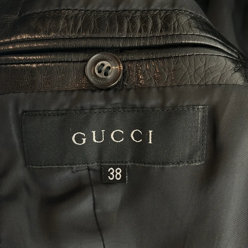 GUCCI / グッチ | トムフォード期 レザー 2B テーラードジャケット | 38 | レディース