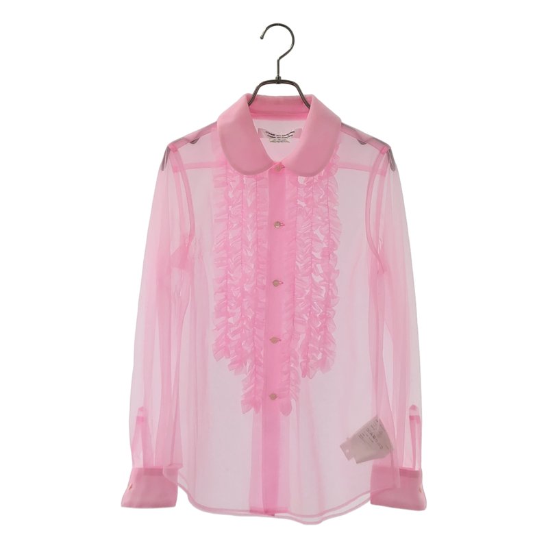 COMME des GARCONS COMME des GARCONS / コムコム | 2025SS | ラウンドカラー フリル チュールブラウス | S | レディース
