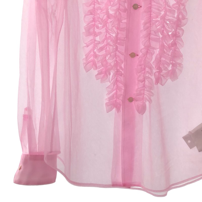 COMME des GARCONS COMME des GARCONS / コムコム | 2025SS | ラウンドカラー フリル チュールブラウス | S | レディース