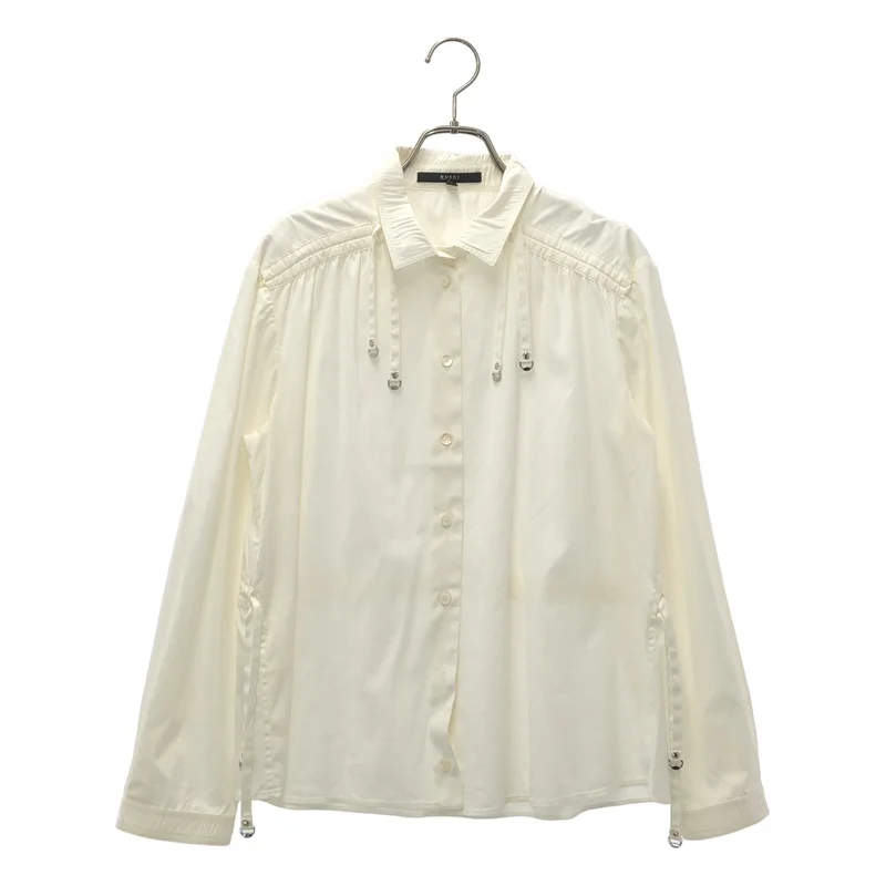 GUCCI / グッチ | ギャザー シャツ_長袖 232029 ZV036 | 46 | レディース