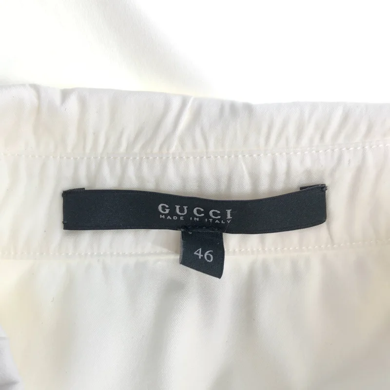 GUCCI / グッチ | ギャザー シャツ_長袖 232029 ZV036 | 46 | レディース