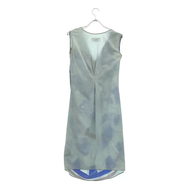 MM6 Maison Martin Margiela / エムエムシックスメゾンマルタンマルジェラ | 2013AW | コットン シルク グラフィックプリント ノースリーブワンピース | 40 | レディース