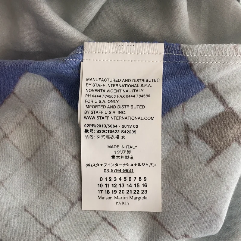 MM6 Maison Martin Margiela / エムエムシックスメゾンマルタンマルジェラ | 2013AW | コットン シルク グラフィックプリント ノースリーブワンピース | 40 | レディース