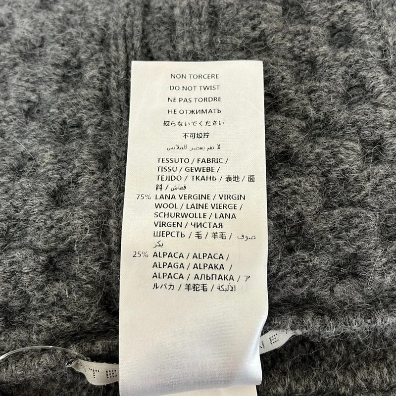 STELLA McCARTNEY / ステラマッカートニー | アルパカ混 ケーブルニット フード マフラー ストール |