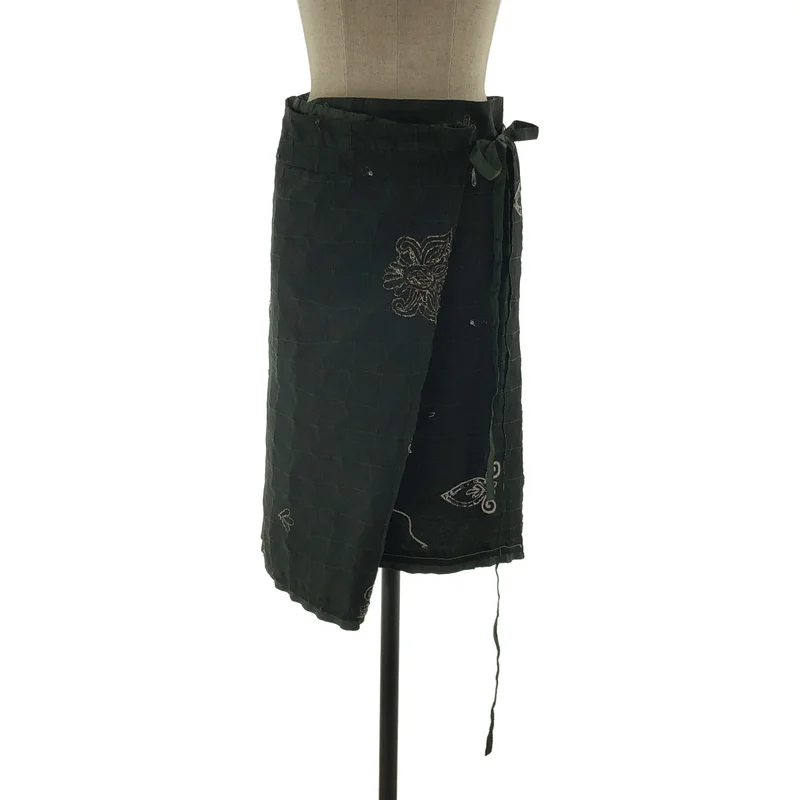 JUNYAWATANABE COMMEdesGARCONS MAN / ジュンヤワタナベマン | 2005SS | pink / 製品染め エンブロイダリー ラップスカート | S | レディース