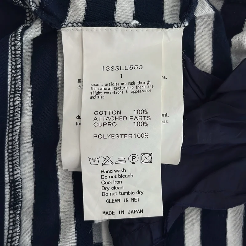 sacai luck / サカイラック | コットン ボーダー クルーネックカーディガン | 1 | レディース