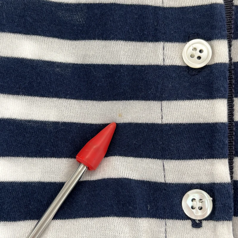 sacai luck / サカイラック | コットン ボーダー クルーネックカーディガン | 1 | レディース